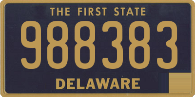 DE license plate 988383