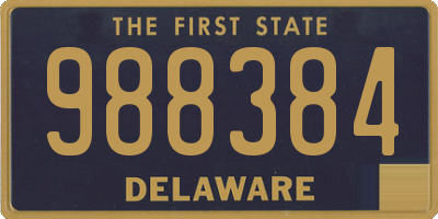 DE license plate 988384
