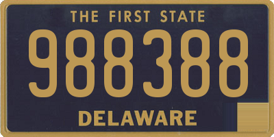 DE license plate 988388