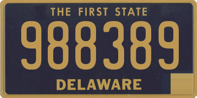 DE license plate 988389