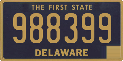 DE license plate 988399