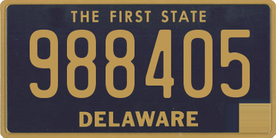 DE license plate 988405
