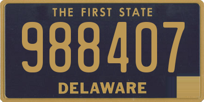 DE license plate 988407