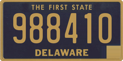 DE license plate 988410