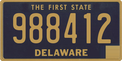 DE license plate 988412