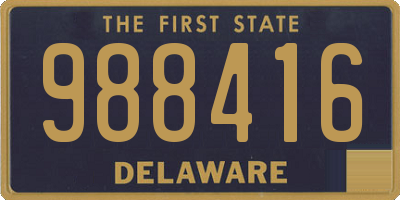 DE license plate 988416
