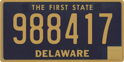 DE license plate 988417