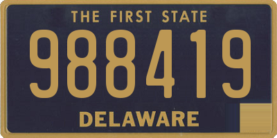 DE license plate 988419