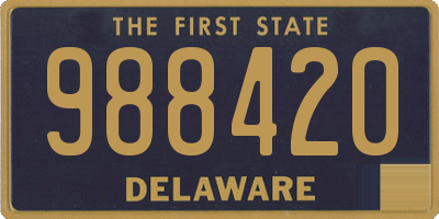 DE license plate 988420