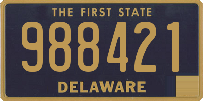 DE license plate 988421