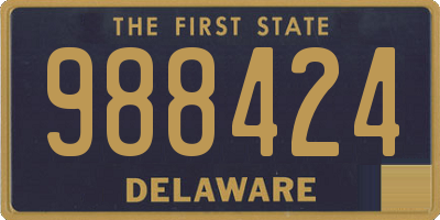 DE license plate 988424