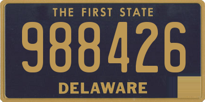 DE license plate 988426
