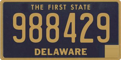 DE license plate 988429