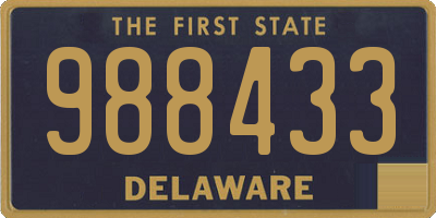 DE license plate 988433