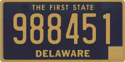 DE license plate 988451