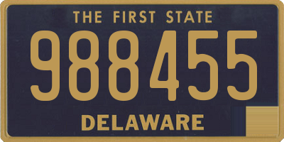 DE license plate 988455
