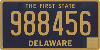 DE license plate 988456