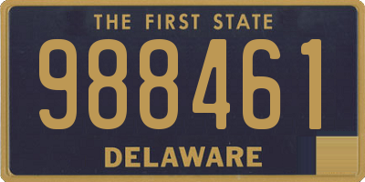 DE license plate 988461