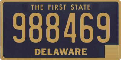 DE license plate 988469