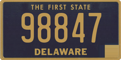 DE license plate 98847