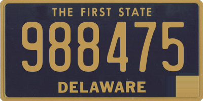 DE license plate 988475