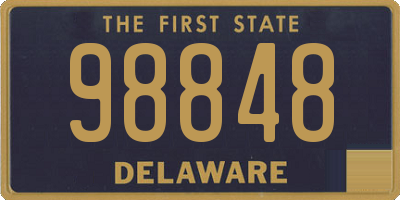 DE license plate 98848