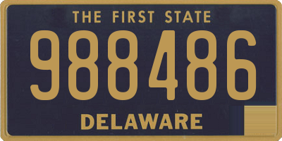 DE license plate 988486