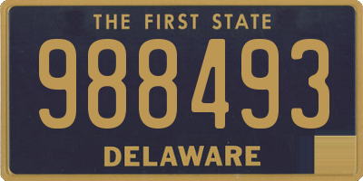 DE license plate 988493