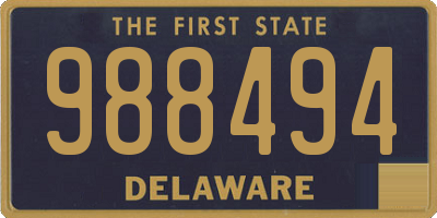 DE license plate 988494