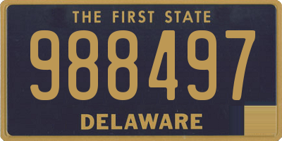 DE license plate 988497
