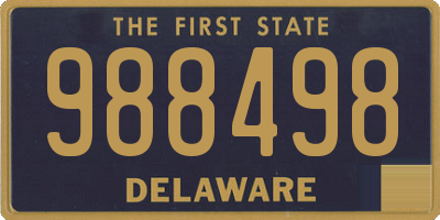 DE license plate 988498