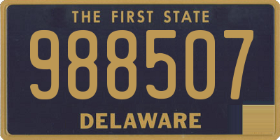 DE license plate 988507