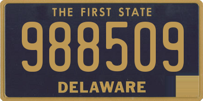 DE license plate 988509