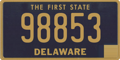 DE license plate 98853