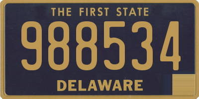 DE license plate 988534
