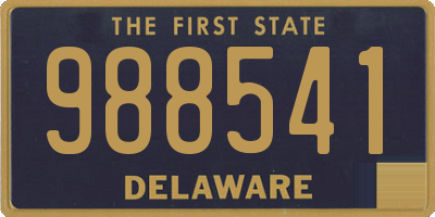 DE license plate 988541