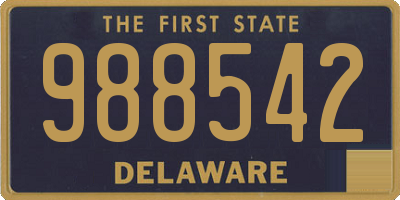DE license plate 988542