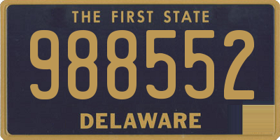 DE license plate 988552