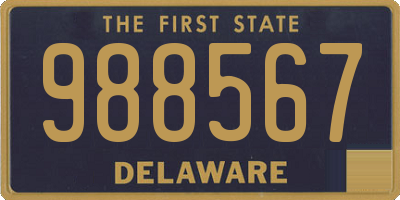 DE license plate 988567