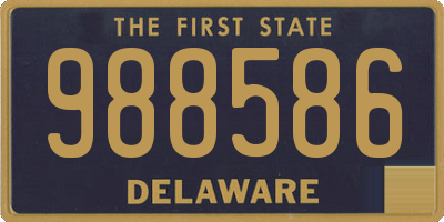 DE license plate 988586
