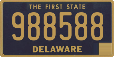 DE license plate 988588
