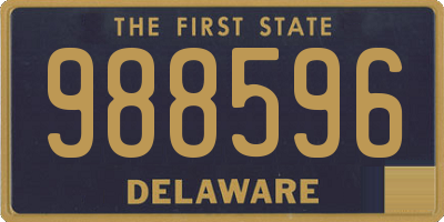 DE license plate 988596