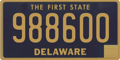 DE license plate 988600