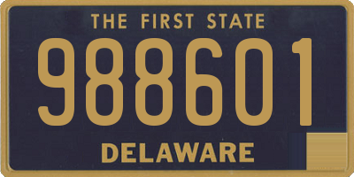 DE license plate 988601