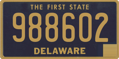 DE license plate 988602