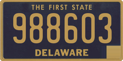 DE license plate 988603