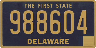 DE license plate 988604