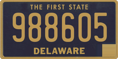 DE license plate 988605