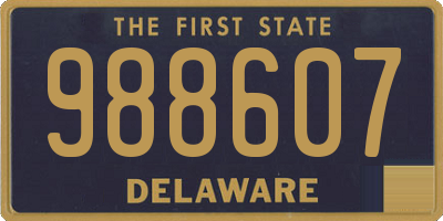 DE license plate 988607