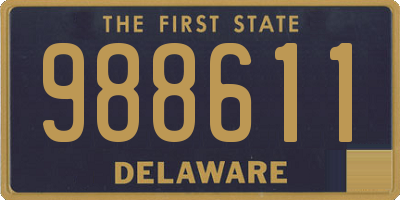 DE license plate 988611